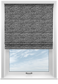Crushed Velvet, Steel - Roman Blind